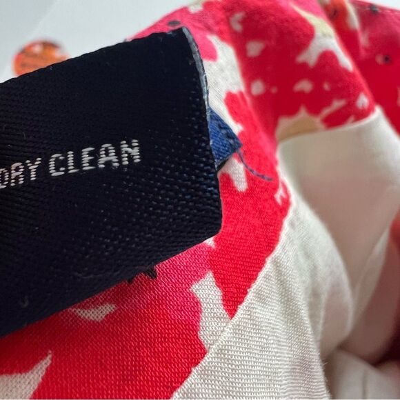 ANN Taylor Midi Skirt Lined Fit & Flare Size 2 100% Cotton Summer Color Fun - Picture 4 of 12